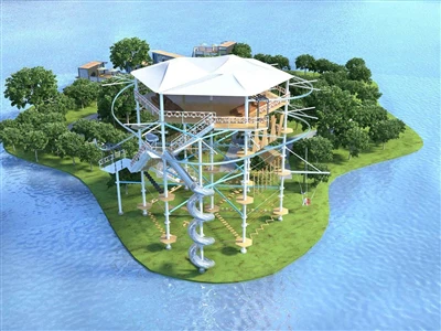 ہاگ ووڈ تفریحی آؤٹ ڈور رسی کورس مینوفیکچر چیلنج انتہائی کھیل کو ایک ساتھ مل کر